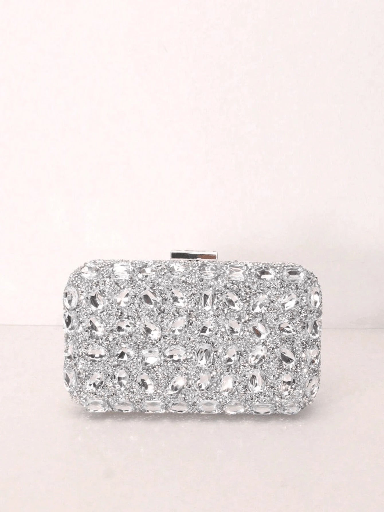 Dedoo – Sac de soirée ovale en strass avec chaîne dorée et design tournesol