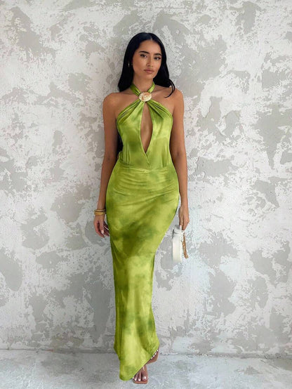 Glamine – Robe d'été avec décoration de coquillages et col ras-du-cou