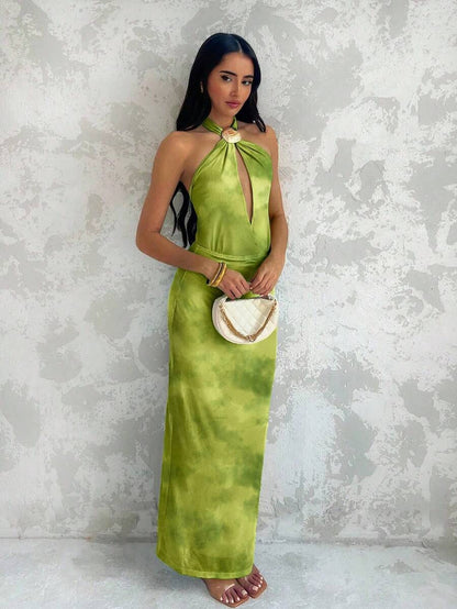 Glamine – Robe d'été avec décoration de coquillages et col ras-du-cou