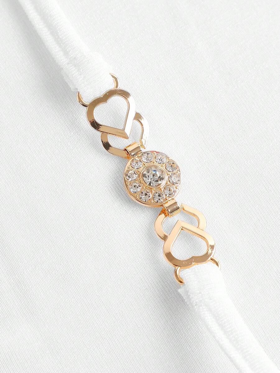 SHEIN MOD – Débardeur dos nu avec décoration métallique et style tropical