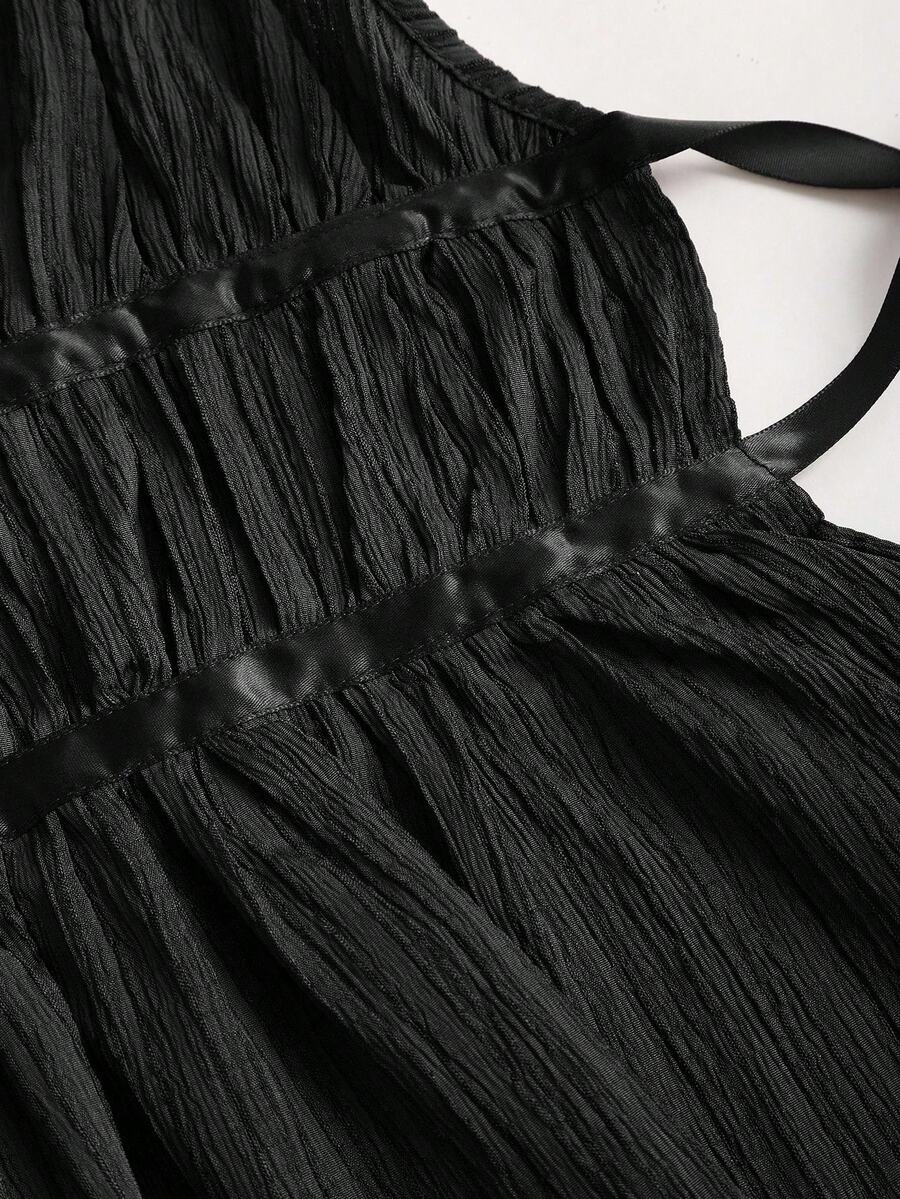 Sweetra – Ensemble décontracté en coupe ample avec jambes larges et lien ajustable