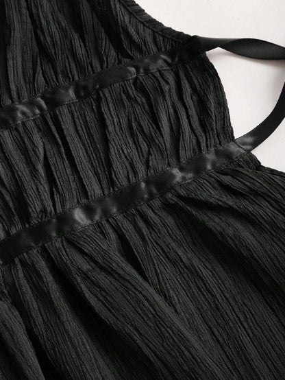 Sweetra – Ensemble décontracté en coupe ample avec jambes larges et lien ajustable