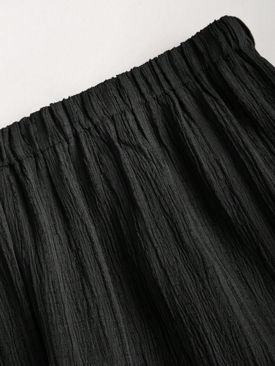 Sweetra – Ensemble décontracté en coupe ample avec jambes larges et lien ajustable