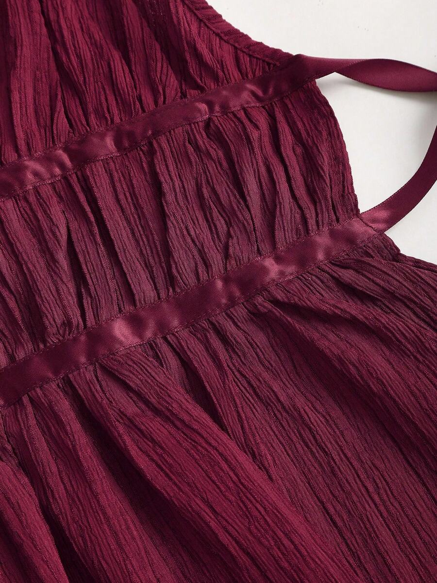 Sweetra – Ensemble 2 pièces avec top buste dégagé et pantalon ample à jambes larges