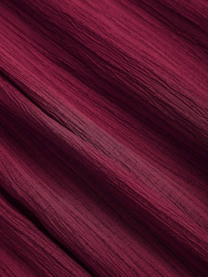 Sweetra – Ensemble 2 pièces avec top buste dégagé et pantalon ample à jambes larges