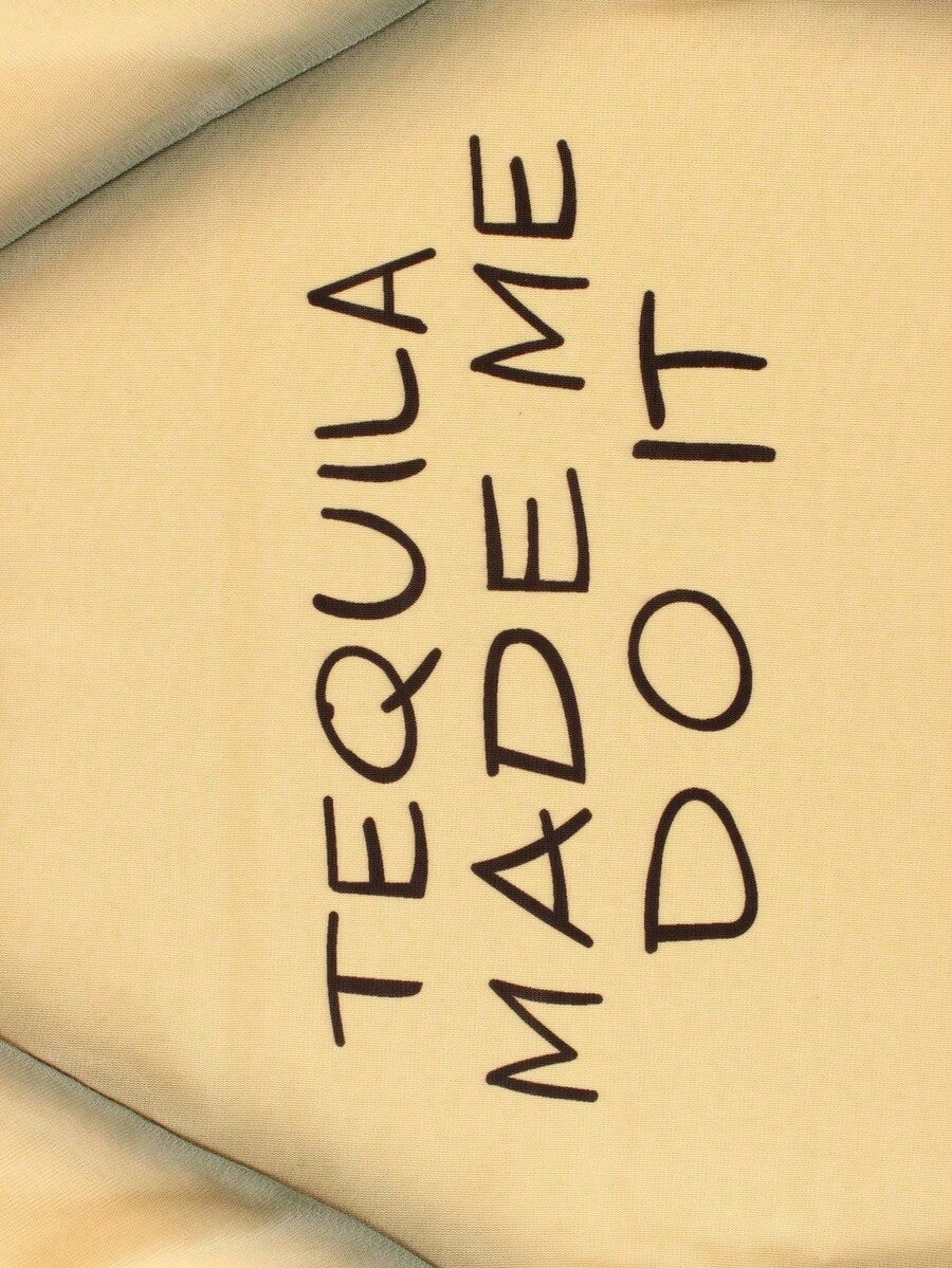 SHEIN – T-shirt graphique transparent en maille à manches courtes pour sorties et concerts