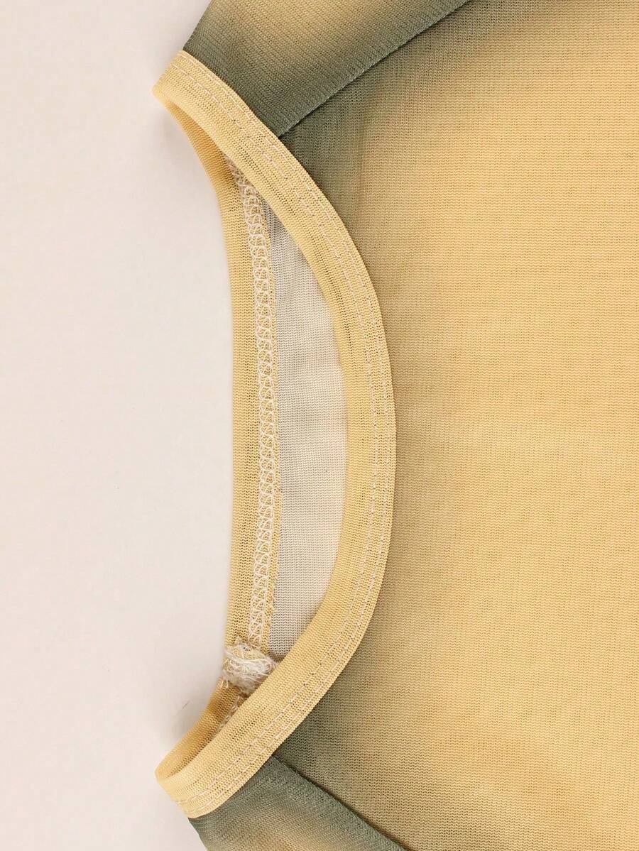 SHEIN – T-shirt graphique transparent en maille à manches courtes pour sorties et concerts