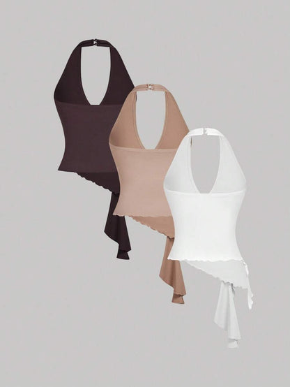 SHEIN MOD – Débardeur asymétrique à boucle métallique décontracté