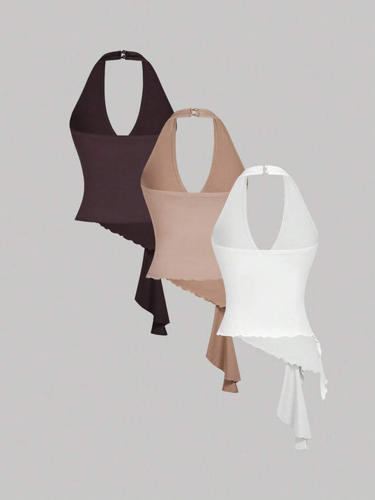 SHEIN MOD – Débardeur asymétrique à boucle métallique décontracté