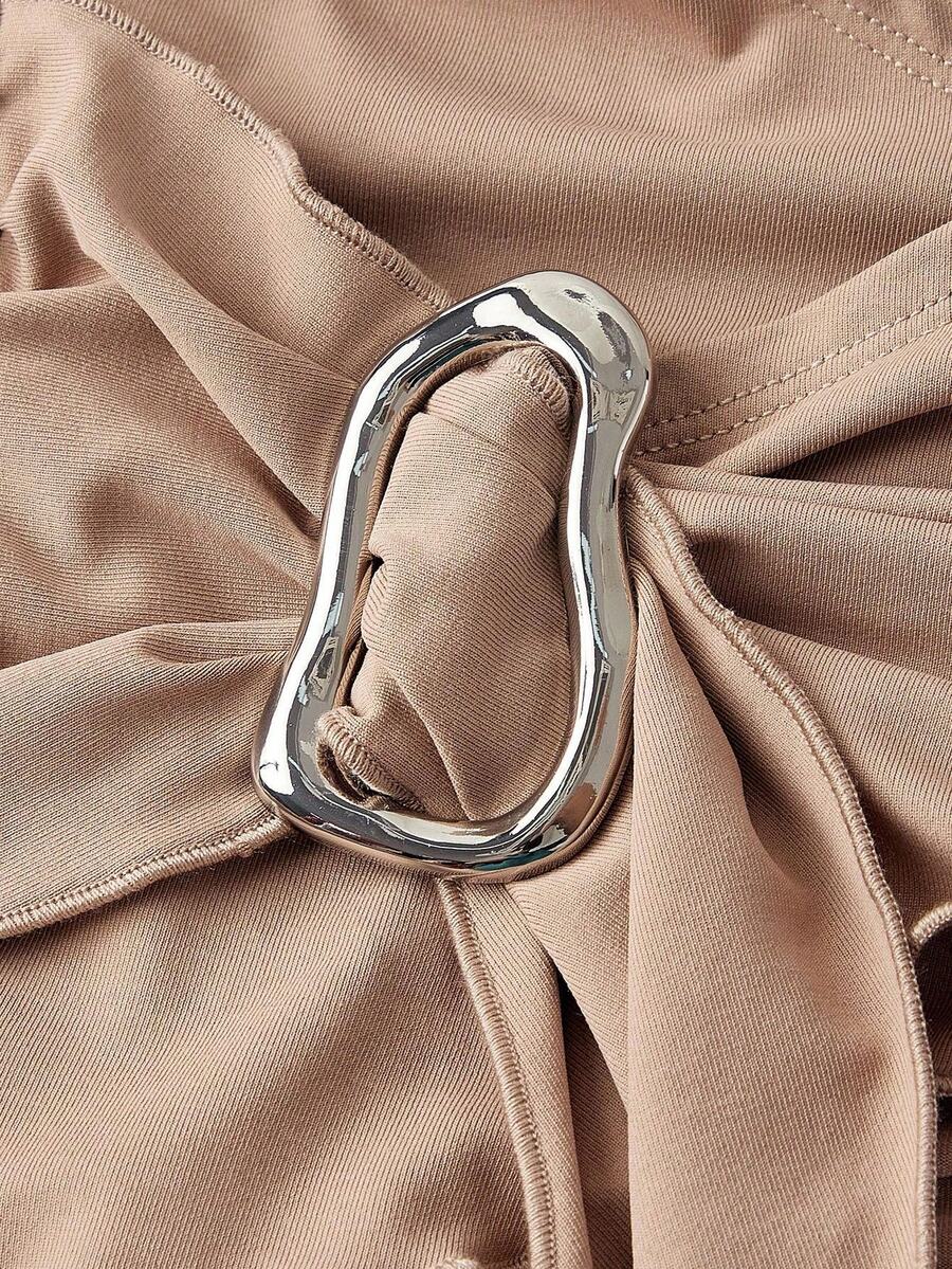 SHEIN MOD – Débardeur asymétrique à boucle métallique décontracté