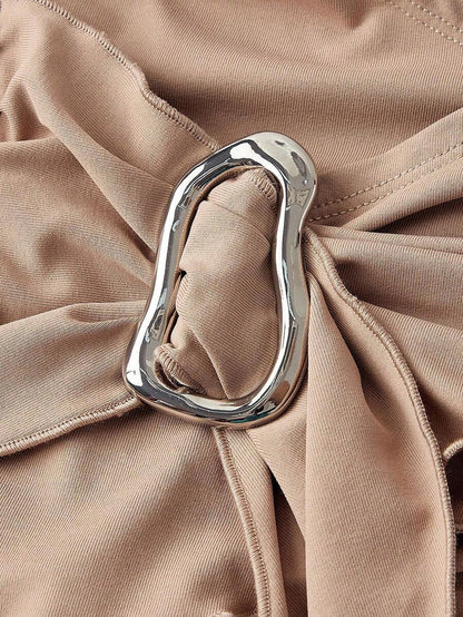 SHEIN MOD – Débardeur asymétrique à boucle métallique décontracté