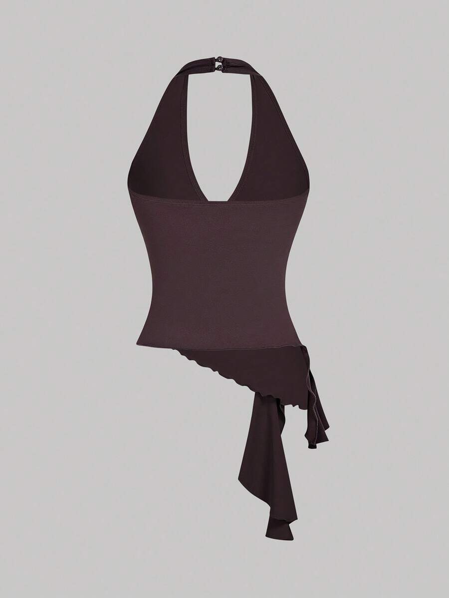 SHEIN MOD – Débardeur asymétrique à boucle métallique décontracté