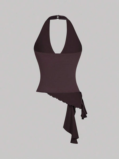 SHEIN MOD – Débardeur asymétrique à boucle métallique décontracté