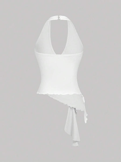 SHEIN MOD – Débardeur asymétrique à boucle métallique décontracté