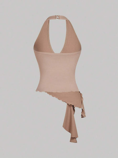 SHEIN MOD – Débardeur asymétrique à boucle métallique décontracté