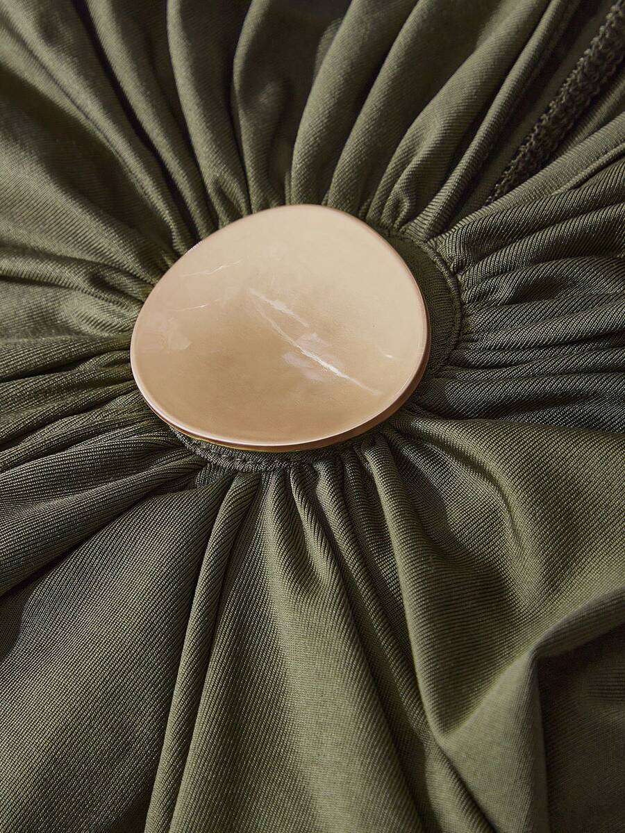 Opulessa – Robe dos nu en tricot à coupe ajustée et bretelles fines