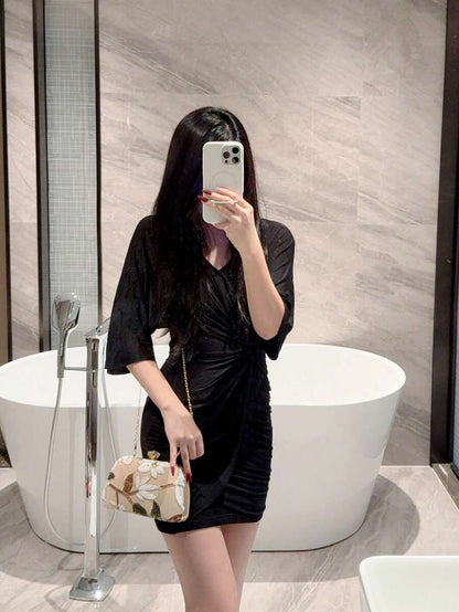 SHEIN - sac à main vintage à design floral brodé avec sequins et chaîne pour soirées