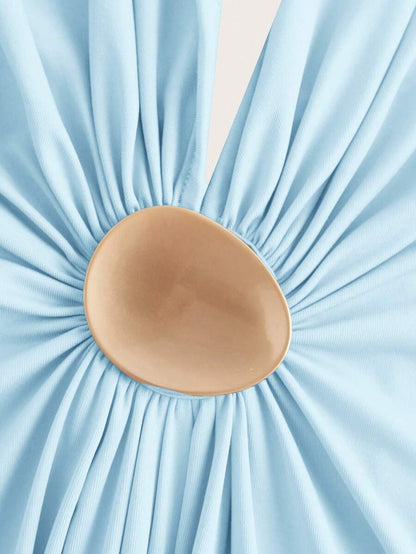 Opulessa – Robe dos nu en tricot à coupe ajustée et bretelles fines