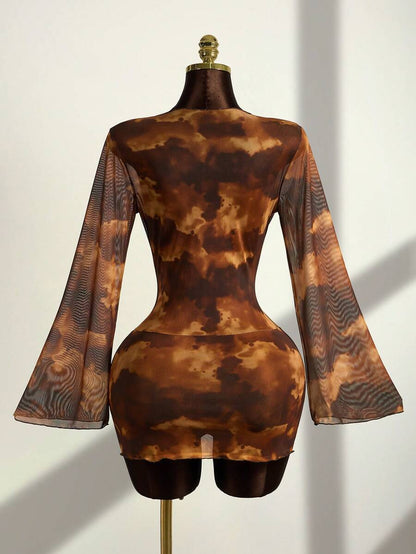 Zestiva – Robe de plage à col plongeant et design tie-dye