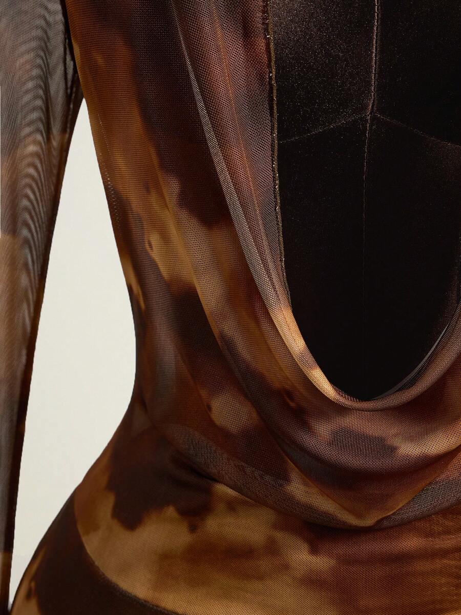 Zestiva – Robe de plage à col plongeant et design tie-dye