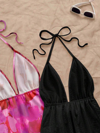 Soleia – Ensemble de hauts camisole à col ras-du-cou avec motifs texturés et unicolores