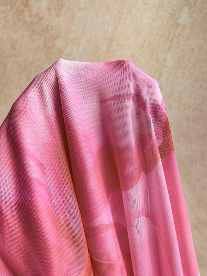 Soleia – Robe dos nu à imprimé floral et bordure en dentelle mesh