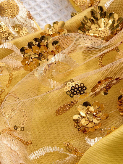 Sweetra – Débardeur col en V sans dos à design perlé et coupe ajustée