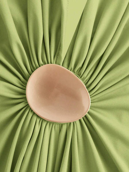 Opulessa – Robe dos nu en tricot à coupe ajustée et bretelles fines