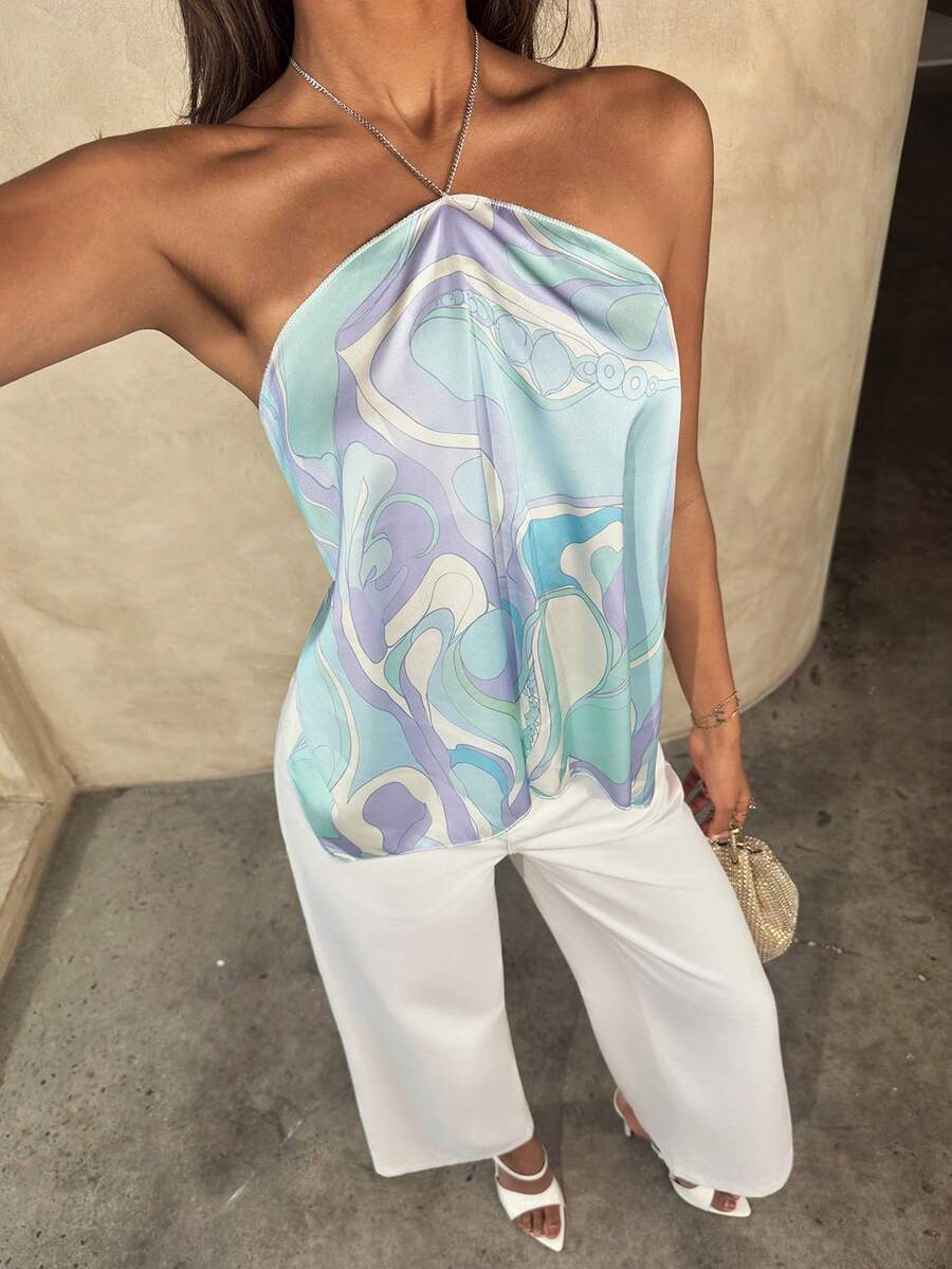 Sixtylia – Top maille à épaule asymétrique et coupe longue