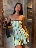 SHEIN BAE – Robe droite en tricot sans bretelles à taille ajustée