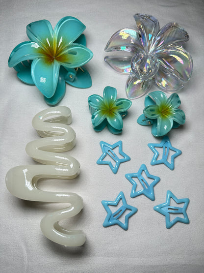 ATYWS - Plumeria épingles à cheveux en forme de fleur avec design floral et usage quotidien