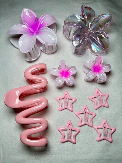 ATYWS - Plumeria épingles à cheveux en forme de fleur avec design floral et usage quotidien