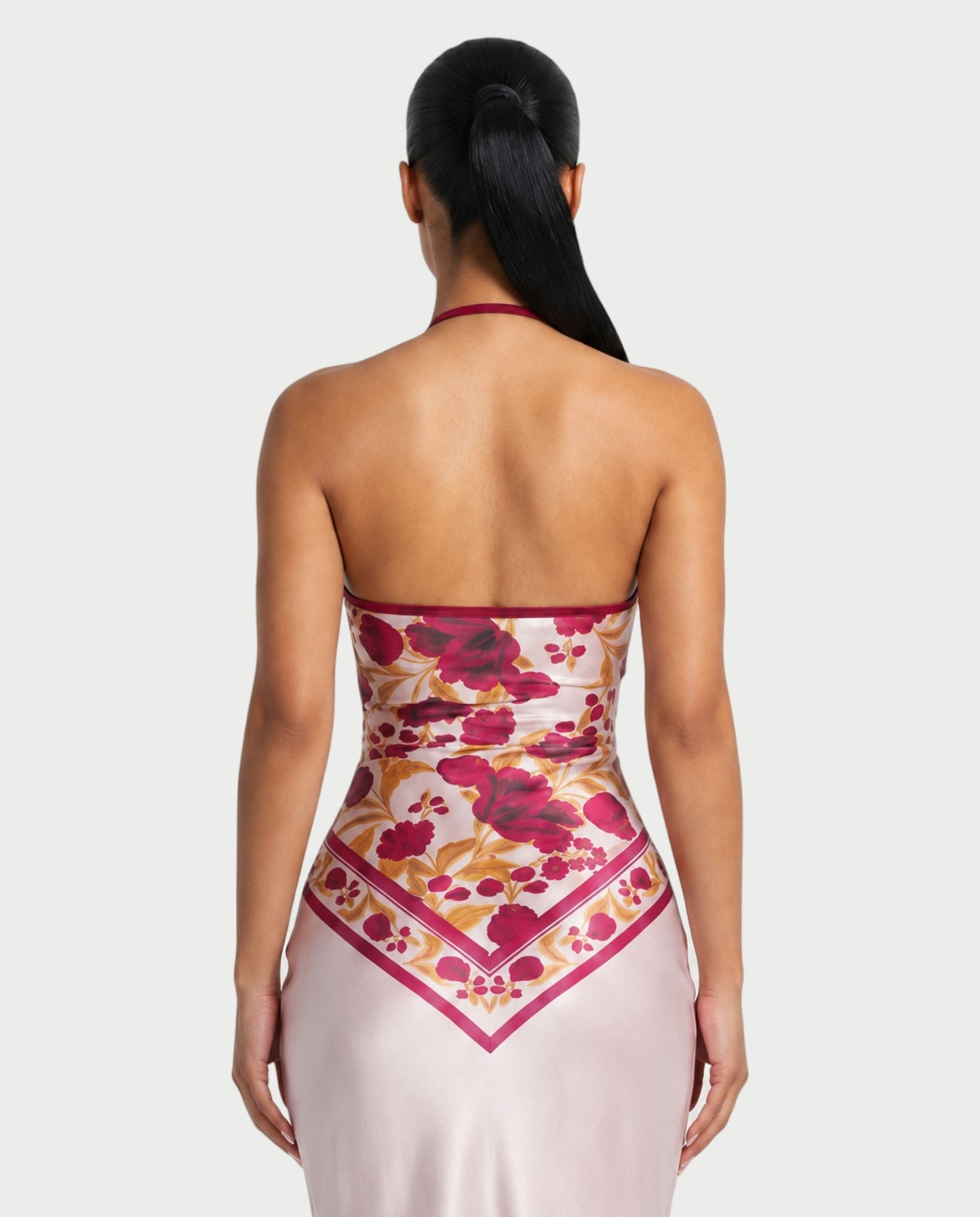 BACHINA – Robe bodycon maxi à motif floral