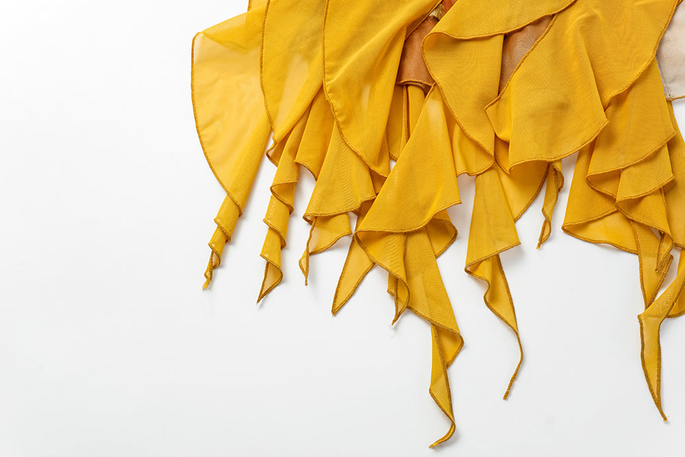 Mireyla – Robe frill en tissu léger avec décolleté