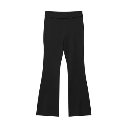 Bachina – Ensemble gilet et pantalon long unicolore, coupe bureau
