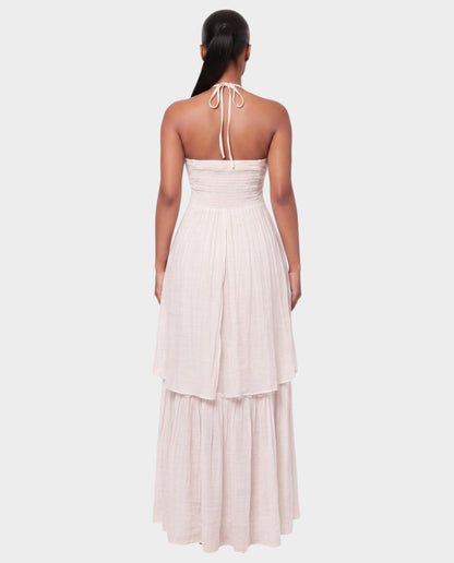 Salyne – Ensemble top cutout et jupe à volants, coupe ajustée