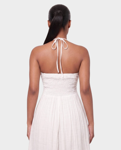 Salyne – Ensemble top cutout et jupe à volants, coupe ajustée