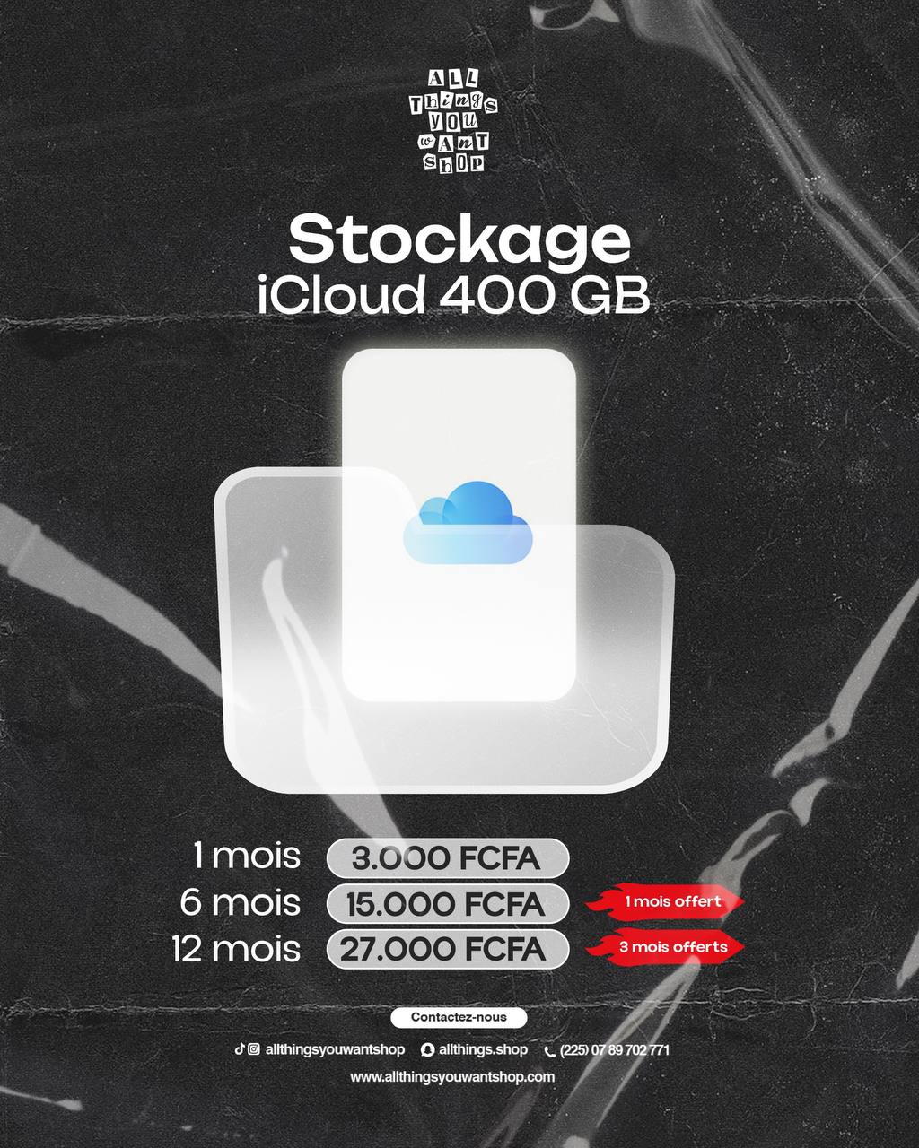 Stockage iCloud 400 Go