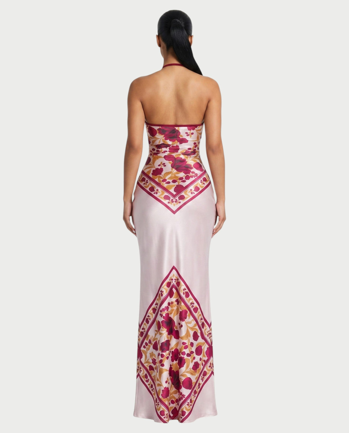 Bachina – Robe bodycon maxi à motif floral