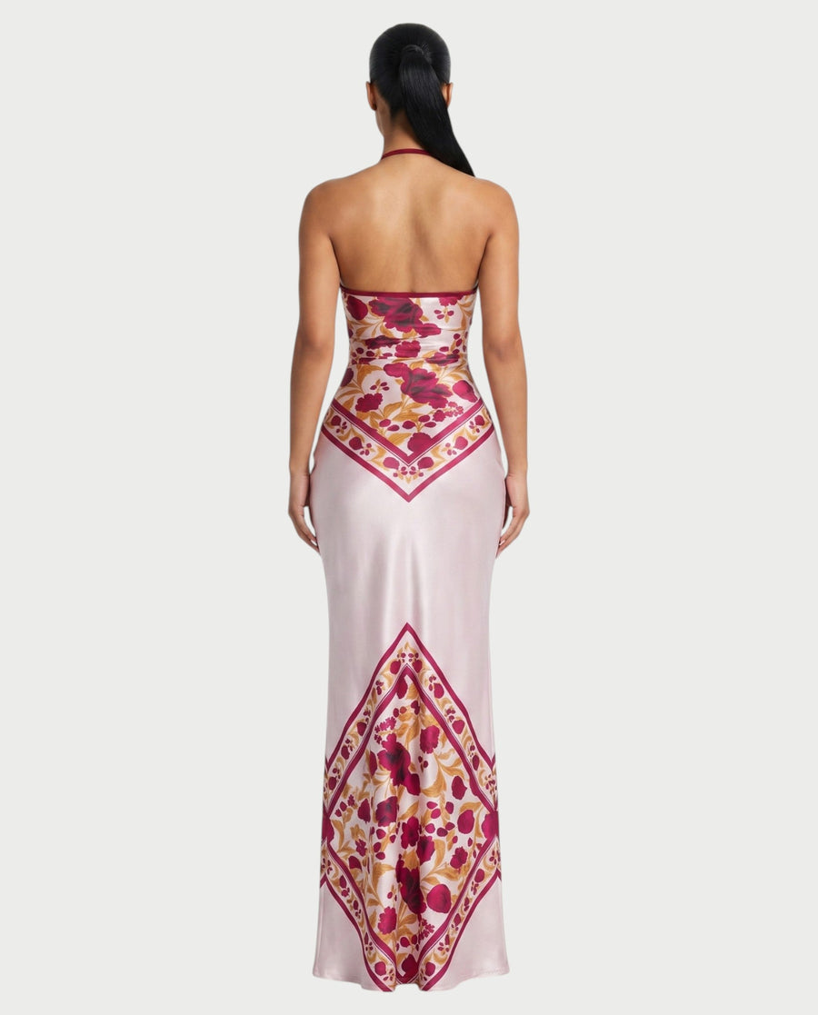 Bachina – Robe bodycon maxi à motif floral