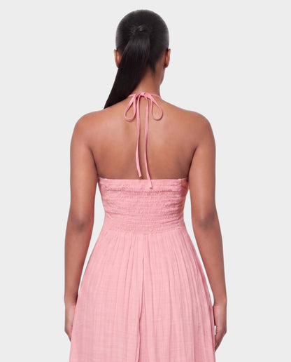 Salyne – Ensemble top cutout et jupe à volants, coupe ajustée