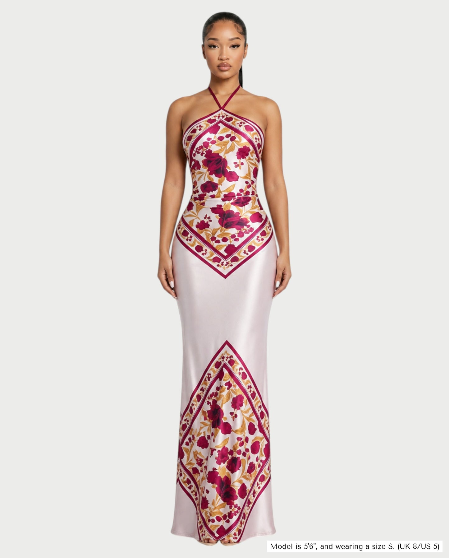BACHINA – Robe bodycon maxi à motif floral