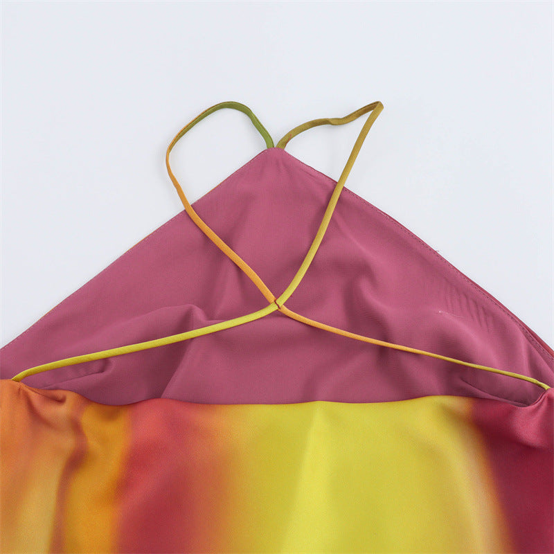 ZAA – Top en satin à imprimé floral et coupe décontractée