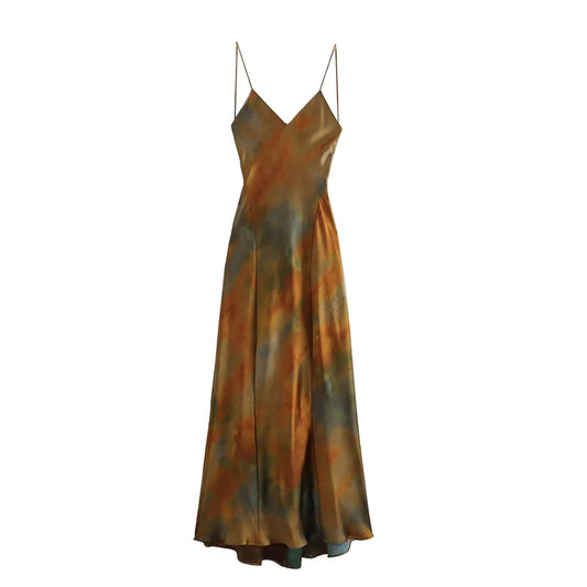 ATYWS - Robe imprimée en satin
