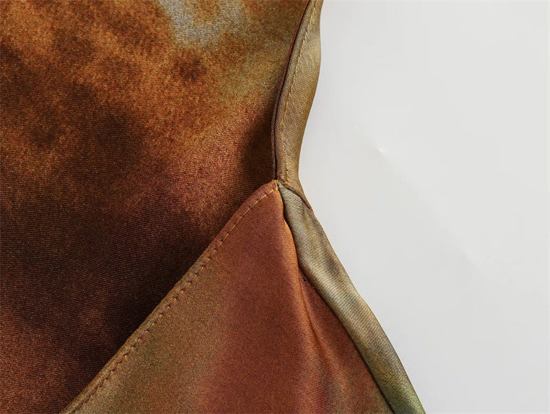 ATYWS - Robe imprimée en satin