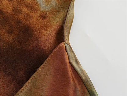 ATYWS - Robe imprimée en satin