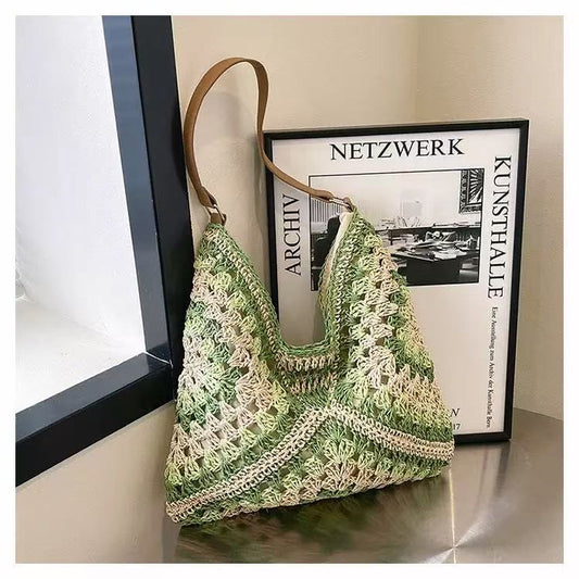 ATYWS – Sac à bandoulière en paille tissée avec design frais et usage quotidien