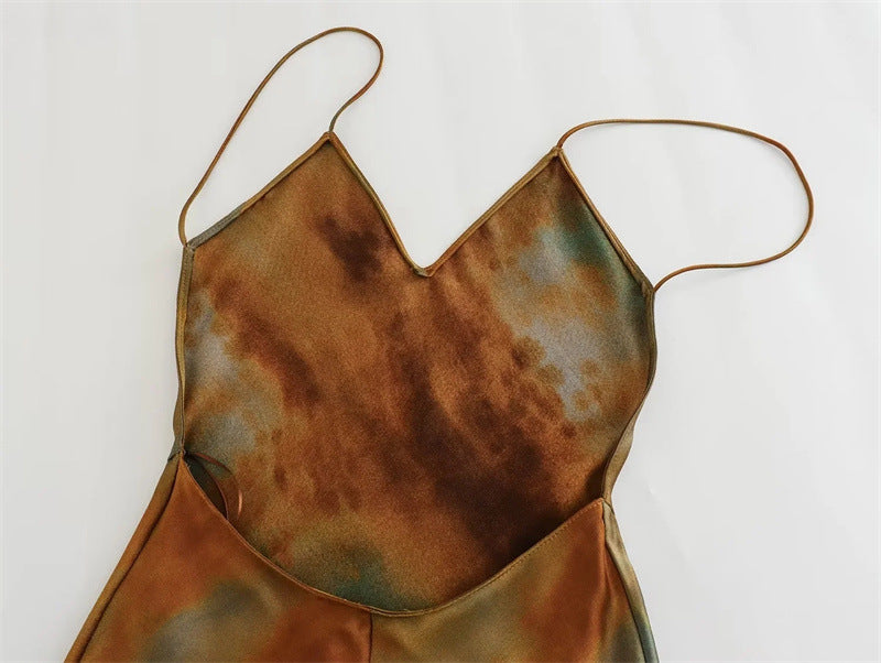 ATYWS - Robe imprimée en satin
