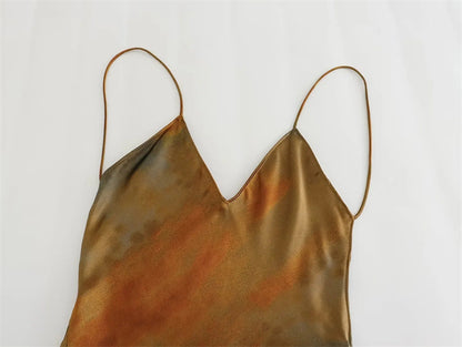 ATYWS - Robe imprimée en satin