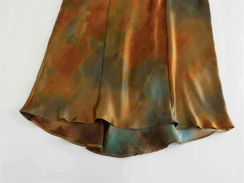 ATYWS - Robe imprimée en satin